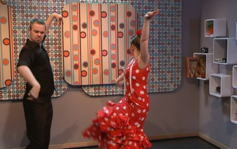 Yulia en Luc dansen Flamenco
